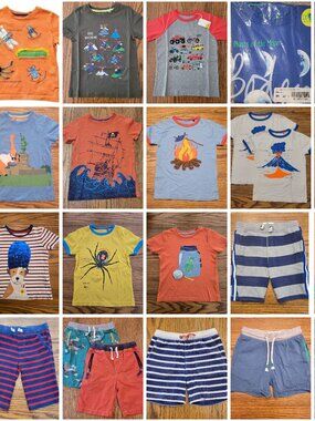 Mini Boden Boys Clothes - Summer Kids Youth Size 5-6. Shirts Shorts Shoes.l